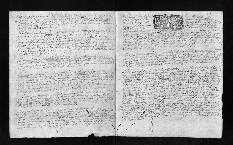 Baptêmes, mariages, sépultures, 1703 - Les années 1691-1702 sont lacunaires dans la collection du greffe