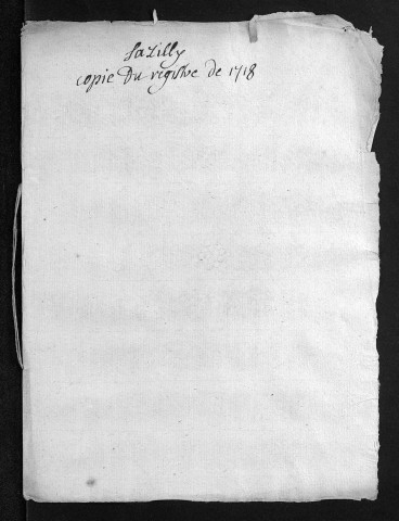 Baptêmes, mariages, sépultures, 1718
