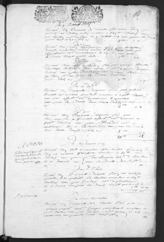 Centième denier (19 avril 1719-29 septembre 1720) et insinuations suivant le tarif (1 août 1719-3 septembre 1720)