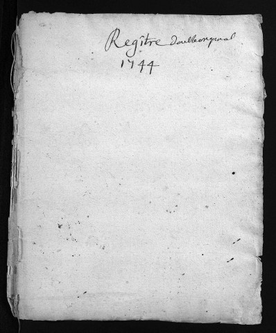 Collection du greffe. Baptêmes, mariages, sépultures, 1744