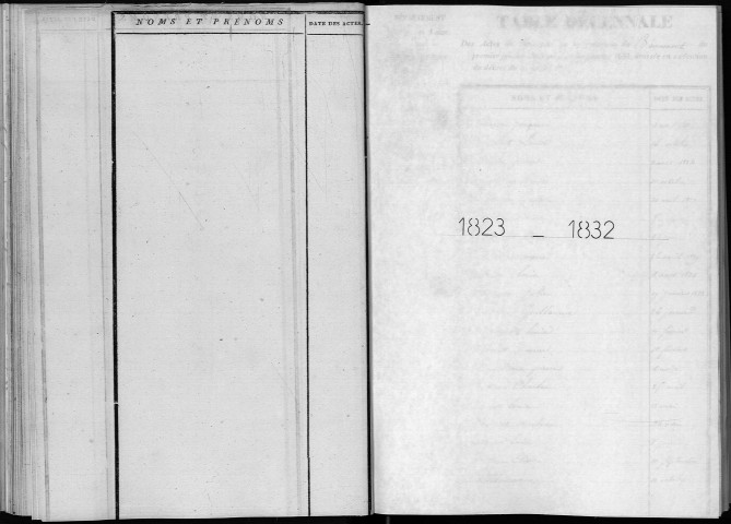 Naissances, mariages, décès