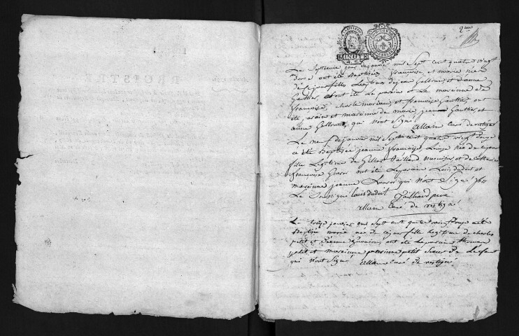 Collection du greffe. Baptêmes, mariages, sépultures, 1792