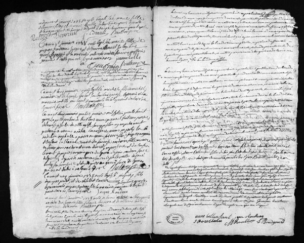 Collection du greffe. Baptêmes, mariages, sépultures, 1758