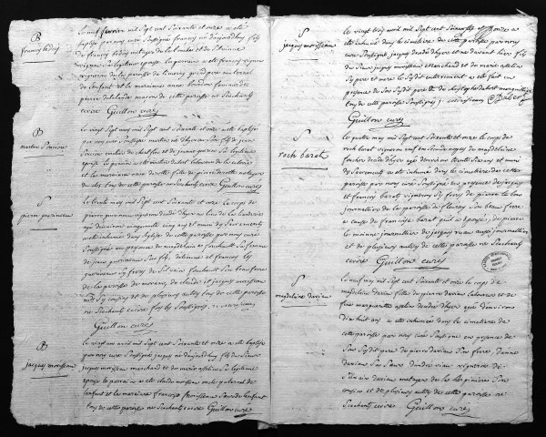Collection du greffe. Baptêmes, mariages, sépultures, 1771-2 janvier 1772
