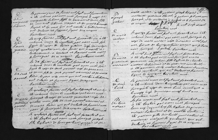 Collection du greffe. Baptêmes, mariages, sépultures, 1761