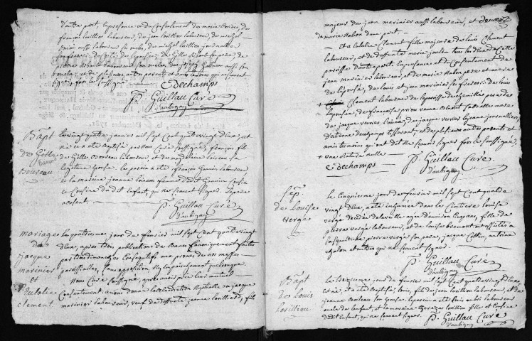 Collection du greffe. Baptêmes, mariages, sépultures, 1782