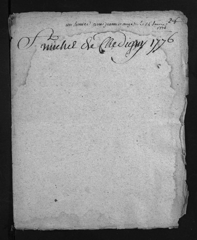 Baptêmes, mariages, sépultures, 1776