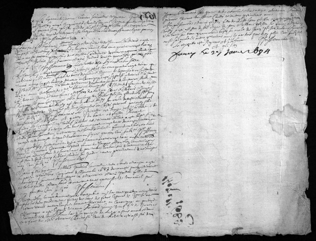 Collection du greffe. Baptêmes, mariages, sépultures, 1683 - Les années 1676-1682 sont lacunaires dans cette collection