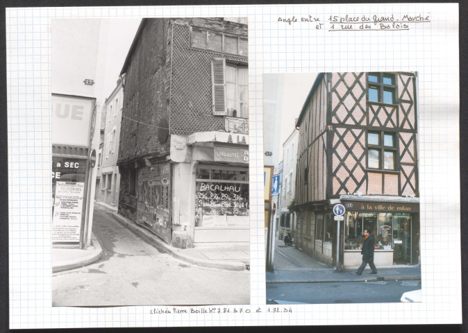 Angle entre 15 place du Grand Marché et 1 rue des Balais.