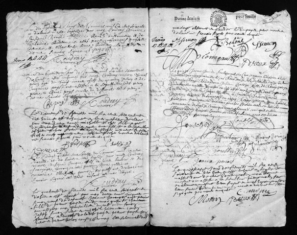Collection du greffe. Baptêmes, mariages, sépultures, 1678-1679