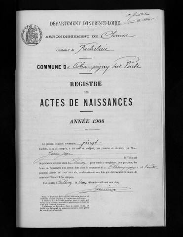 Naissances, 1906-1922