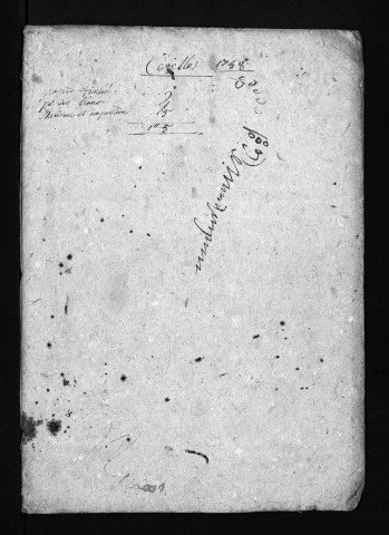 Collection du greffe. Baptêmes, mariages, sépultures, 1758