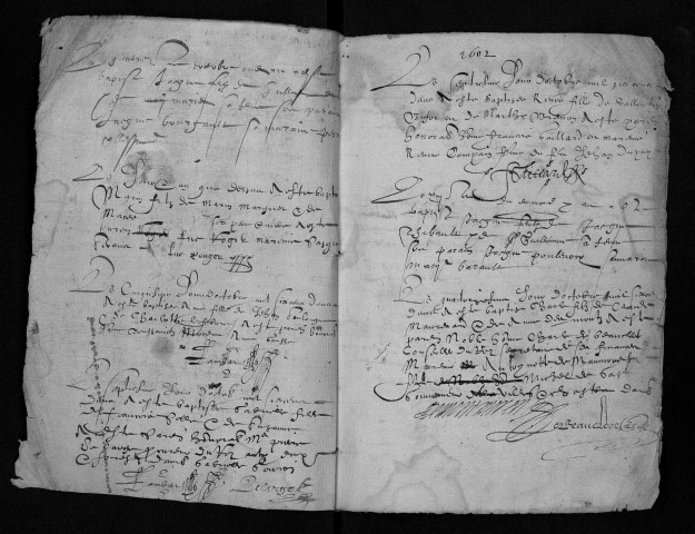 Collection communale. Baptêmes, septembre 1602-juillet 1610
