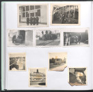 Tours, hôtel de ville, passerelle du pont Wilson, place des Arts, garage automobile de l'armée allemande.