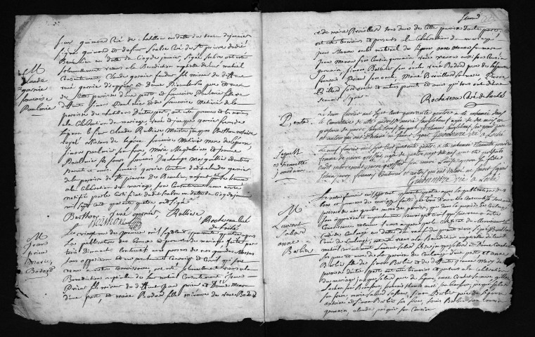 Collection du greffe. Baptêmes, mariages, sépultures, 1744