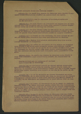 Révision du règlement des moulins du Courbat et du Parc. Premier arrêté modificatif (6 décembre 1921)