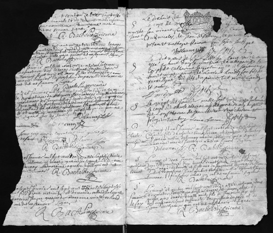 Collection communale. Baptêmes, mariages, sépultures, 1711-janvier 1720