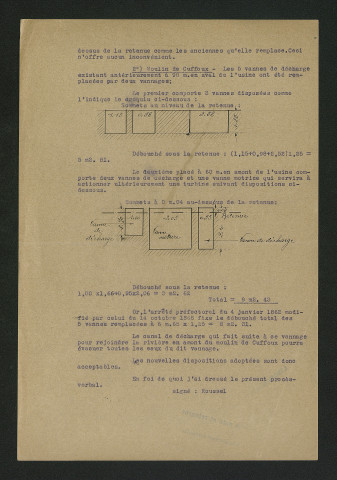 Procès-verbal de récolement des travaux (28 août 1935)