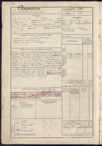 Classe 1913. Matricules n°785-1177