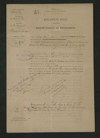 Procès-verbal de récolement (26 mai 1880)