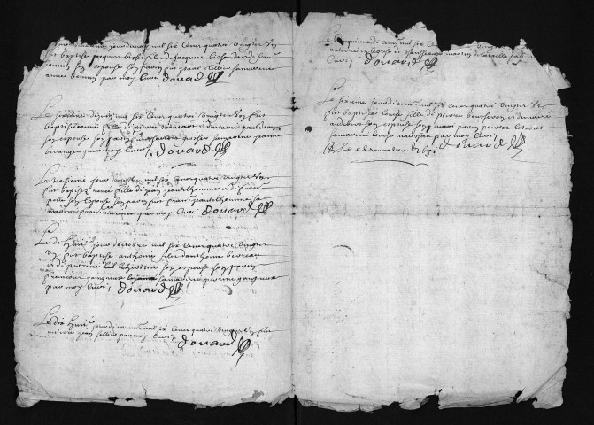 Collection du greffe. Baptêmes, mariages, sépultures, 1681 - Les années 1673-1680 sont lacunaires dans cette collection