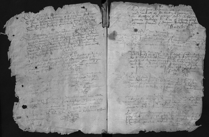 Collection communale. Baptêmes, mariages, sépultures, 1593-1618