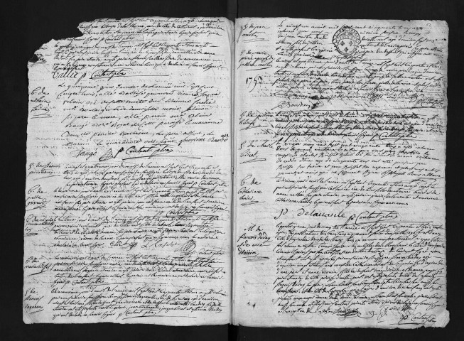 Collection du greffe. Baptêmes, mariages, sépultures, 1753