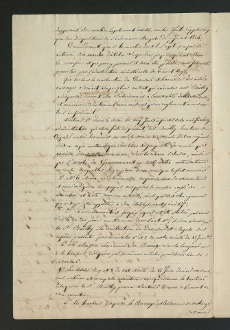 Arrêté préfectoral concernant le moulin de M. Bailby mis en service sans autorisation (12 août 1826)