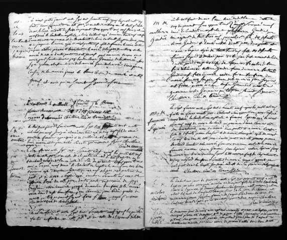 Collection du greffe. Baptêmes, mariages, sépultures, 1769-1770