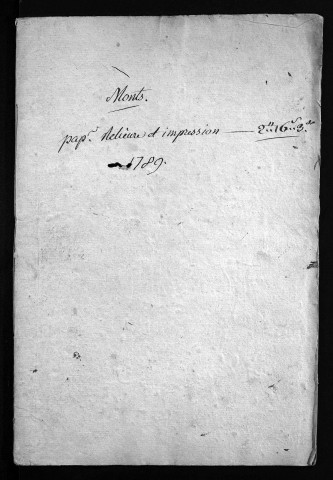 Collection du greffe. Baptêmes, mariages, sépultures, 1789