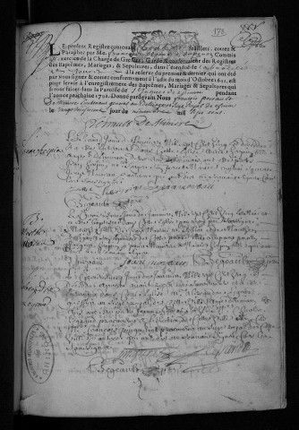 Collection communale. Baptêmes, mariages, sépultures, 1701-1702