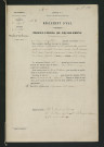 Règlement d'eau du 1er septembre 1860, contrôle des travaux exécutés (22 octobre 1861)