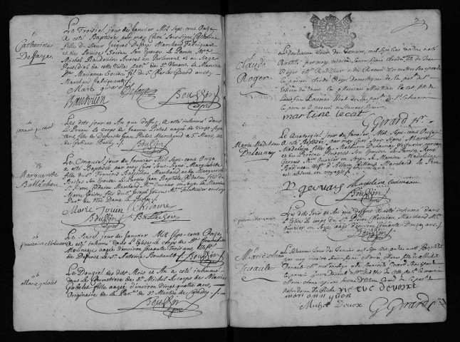 Collection communale. Baptêmes, mariages, sépultures, 1711-1721