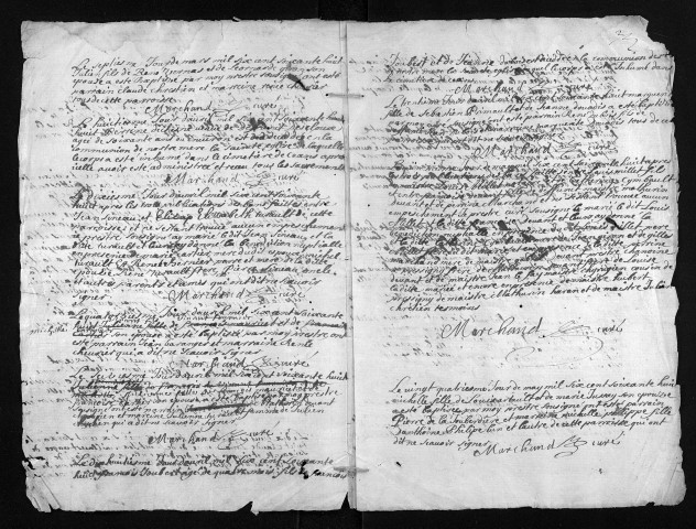 Collection du greffe. Baptêmes, mariages, sépultures, janvier-7 novembre 1668