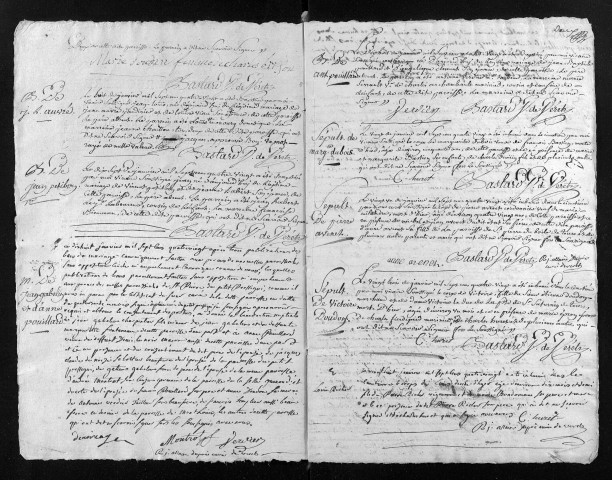 Collection du greffe. Baptêmes, mariages, sépultures, 1780