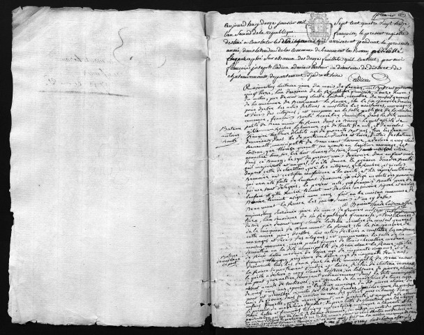 Naissances, mariages, décès, 1793-an X - Pour les mariages de l'an VII et de l'an VIII, se reporter à la municipalité de canton (Neuvy)