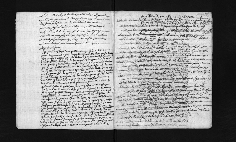 Collection du greffe. Baptêmes, mariages, sépultures, 1786