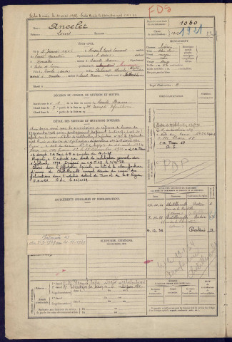 Classe 1925. Matricules n°1091-1480