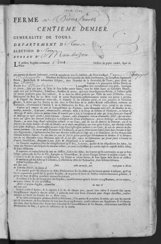 Centième denier et insinuations suivant le tarif (30 juillet 1748-19 mai 1751)