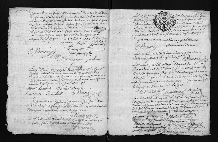 Baptêmes, mariages, sépultures, 1737 - Les années 1729-1736 sont lacunaires dans la collection du greffe