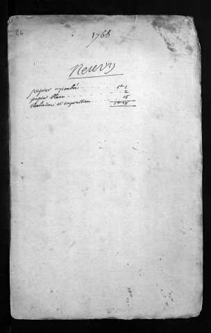 Collection du greffe. Baptêmes, mariages, sépultures, 1768