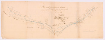 Plan général du ruisseau du Gidairon en amont et en aval du moulin du même nom (25 octobre 1830)