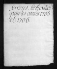 Collection du greffe. Baptêmes, mariages, sépultures, 1705-1706