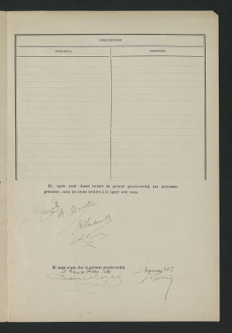 Procès-verbal de récolement (12 janvier 1923)