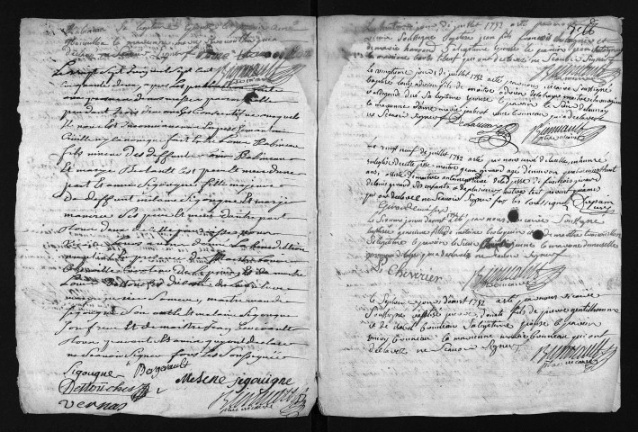 Collection du greffe. Baptêmes, mariages, sépultures, 1752-1753