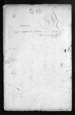 Collection du greffe. Baptêmes, mariages, sépultures, 1780