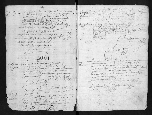 Collection communale. Baptêmes, mariages, 1664-1677