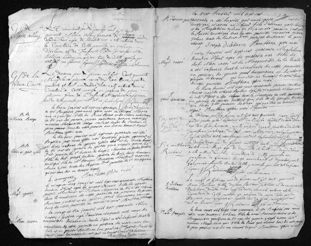 Collection du greffe. Baptêmes, mariages, sépultures, 1740-1741