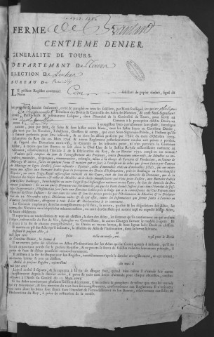 Centième denier et insinuations suivant le tarif (1er mars 1752-2 mai 1754)