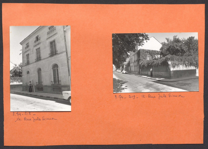 14 rue Jules Simon ; 12 rue Jules Simon.